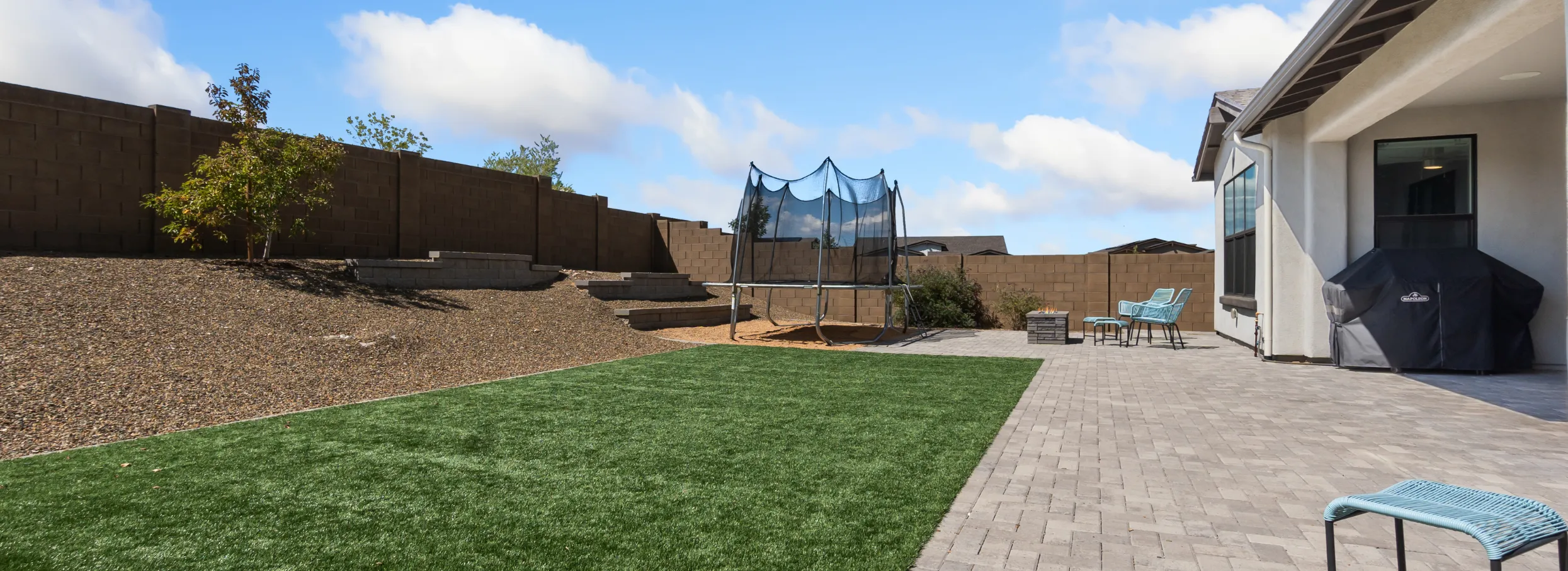 Backyard before detached ADU construction project in Los Angeles showing open space prior to ADU build